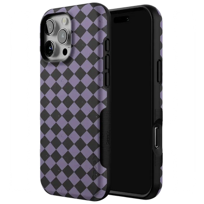 Midnight Hex | Purple Checkered Case Phone Case get.casely