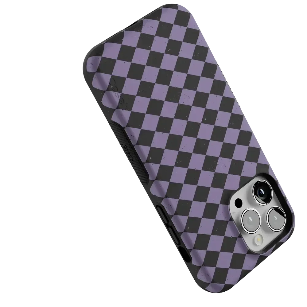 Midnight Hex | Purple Checkered Case Phone Case get.casely
