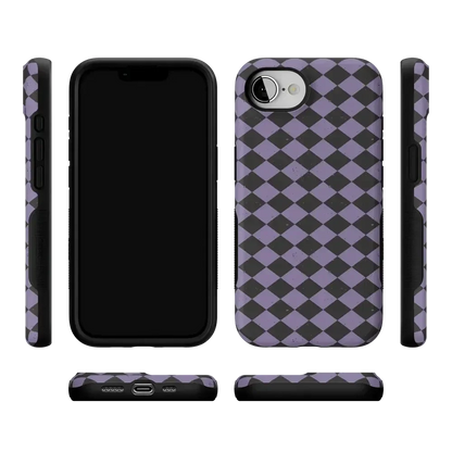 Midnight Hex | Purple Checkered Case Phone Case get.casely