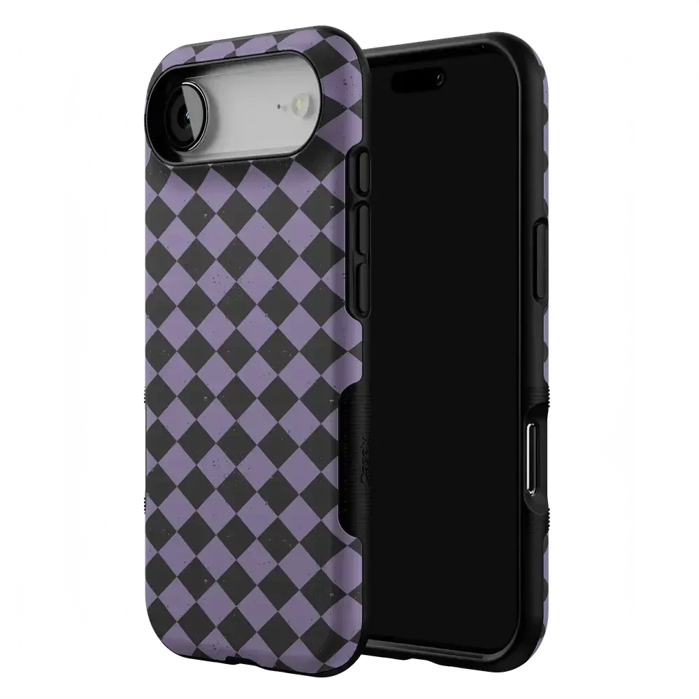 Midnight Hex | Purple Checkered Case Phone Case get.casely