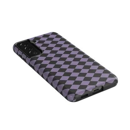 Midnight Hex | Purple Checkered Case Phone Case get.casely