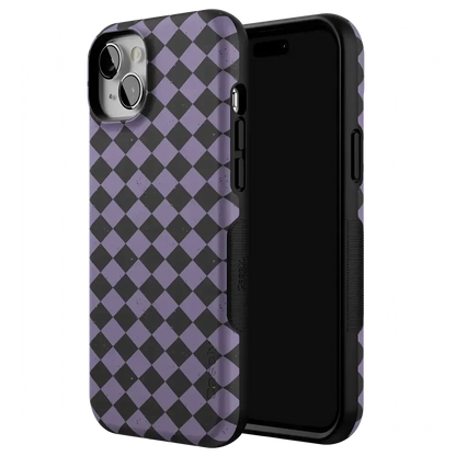 Midnight Hex | Purple Checkered Case Phone Case get.casely