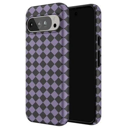 Midnight Hex | Purple Checkered Case Phone Case get.casely