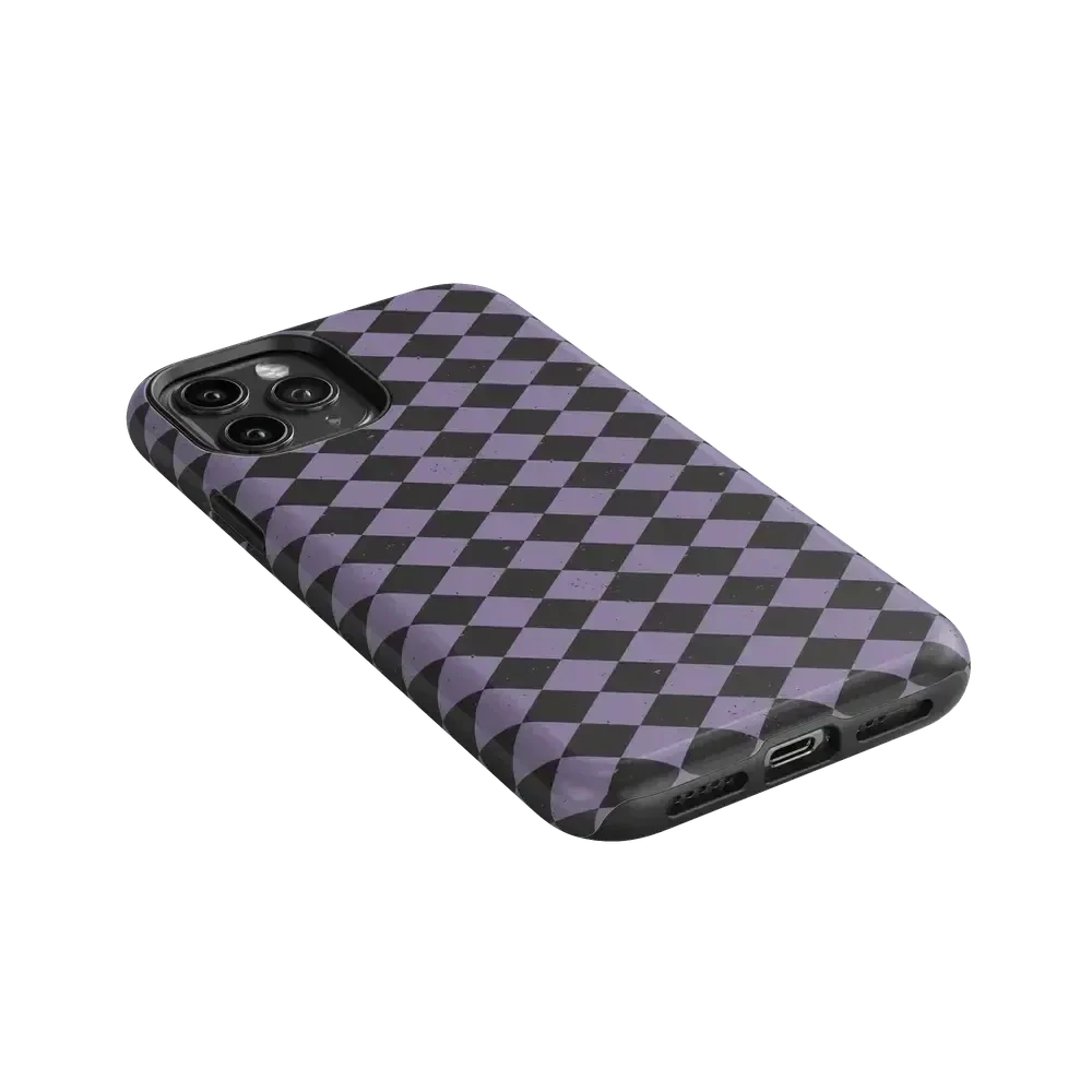 Midnight Hex | Purple Checkered Case Phone Case get.casely