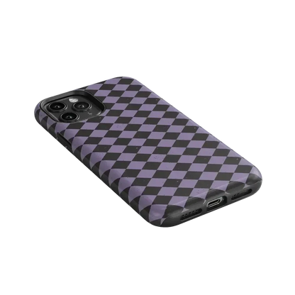 Midnight Hex | Purple Checkered Case Phone Case get.casely