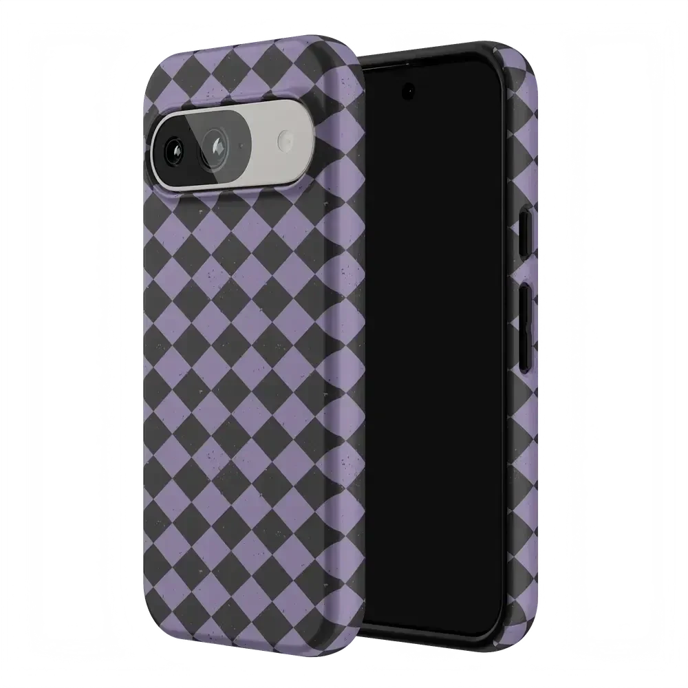 Midnight Hex | Purple Checkered Case Phone Case get.casely