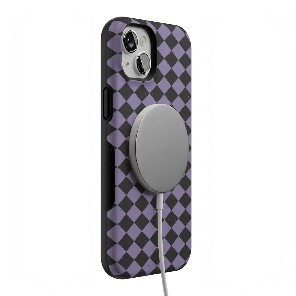 Midnight Hex | Purple Checkered Case Phone Case get.casely
