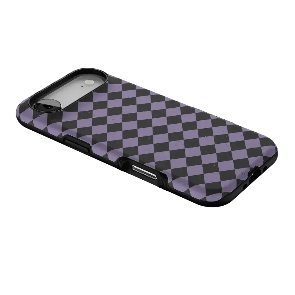 Midnight Hex | Purple Checkered Case Phone Case get.casely