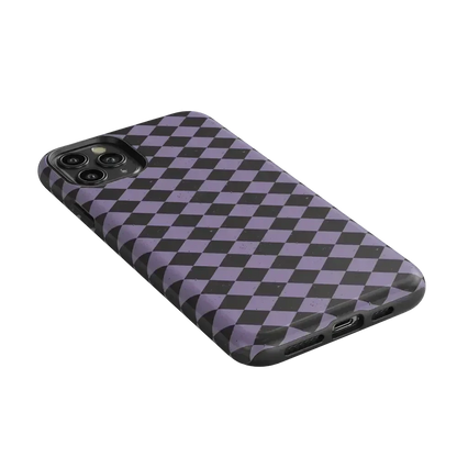 Midnight Hex | Purple Checkered Case Phone Case get.casely