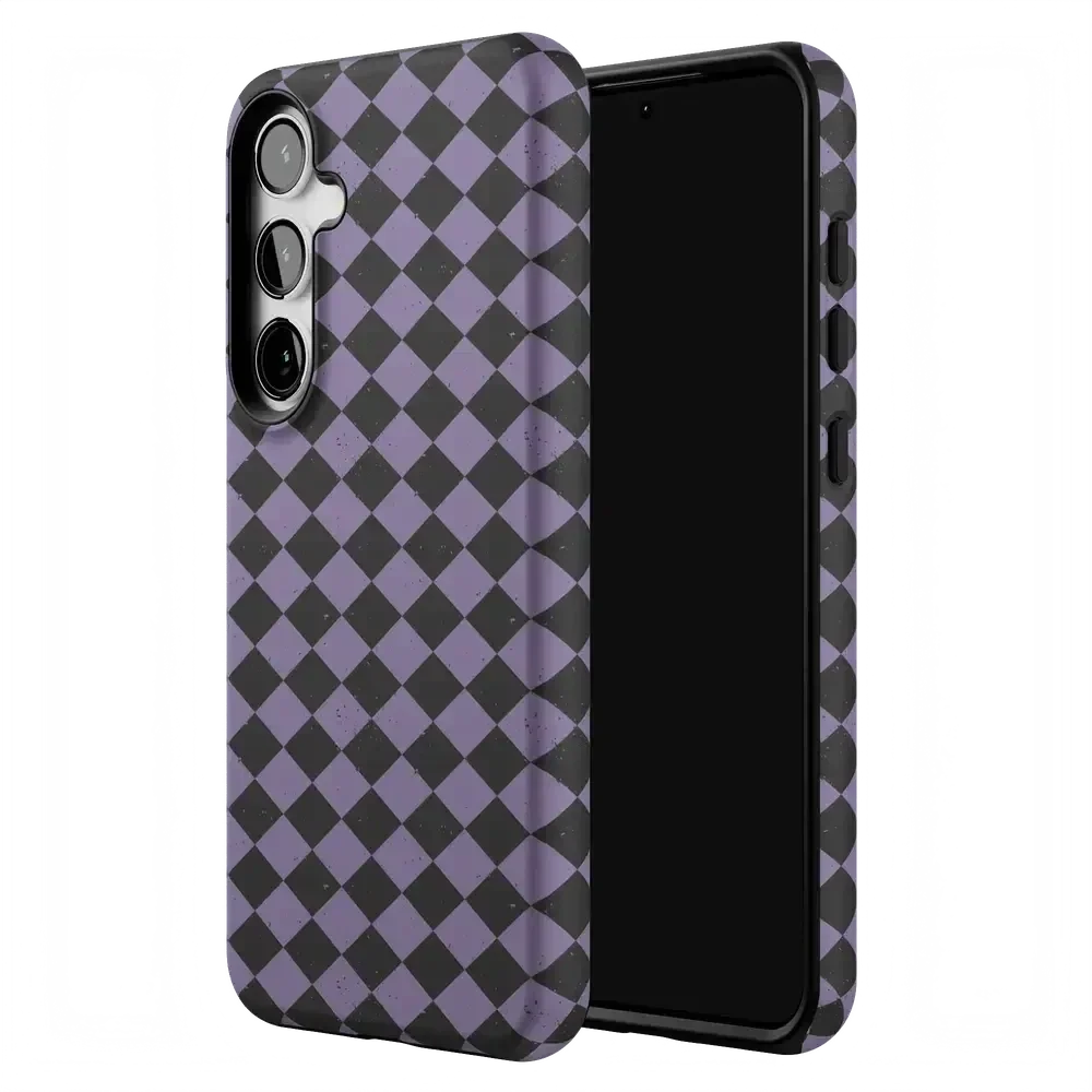Midnight Hex | Purple Checkered Case Phone Case get.casely