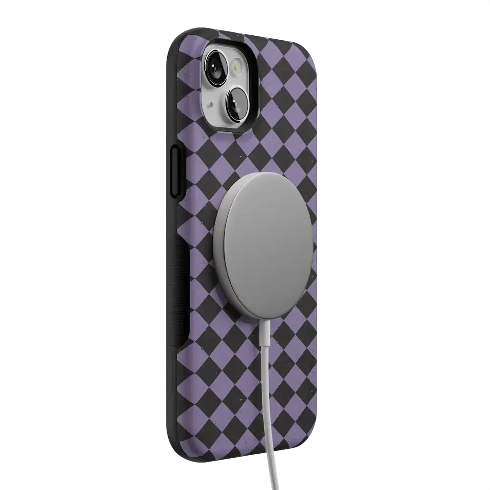 Midnight Hex | Purple Checkered Case Phone Case get.casely