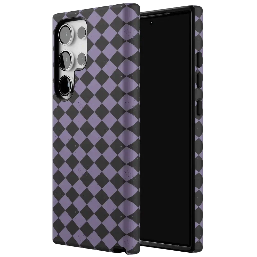 Midnight Hex | Purple Checkered Case Phone Case get.casely