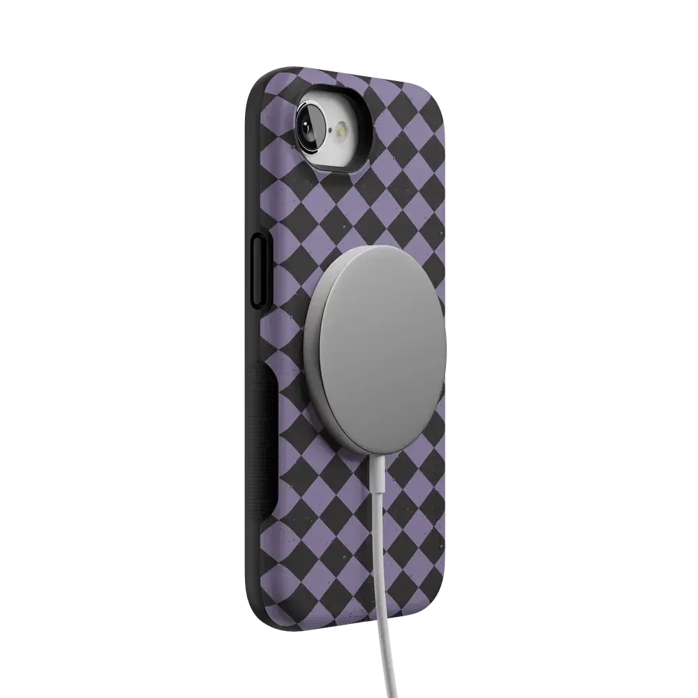 Midnight Hex | Purple Checkered Case Phone Case get.casely