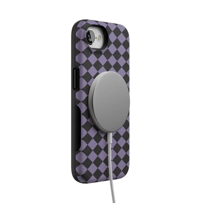 Midnight Hex | Purple Checkered Case Phone Case get.casely