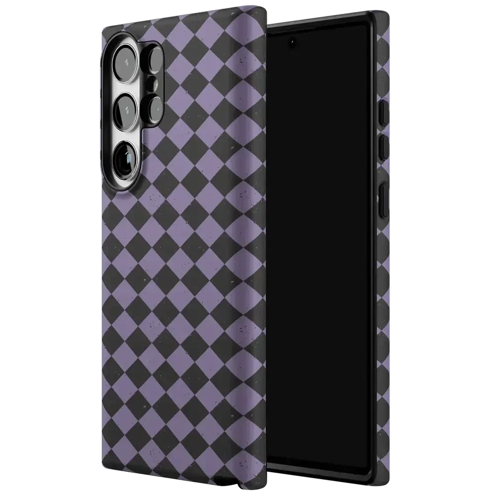 Midnight Hex | Purple Checkered Case Phone Case get.casely
