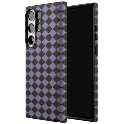 Midnight Hex | Purple Checkered Case Phone Case get.casely