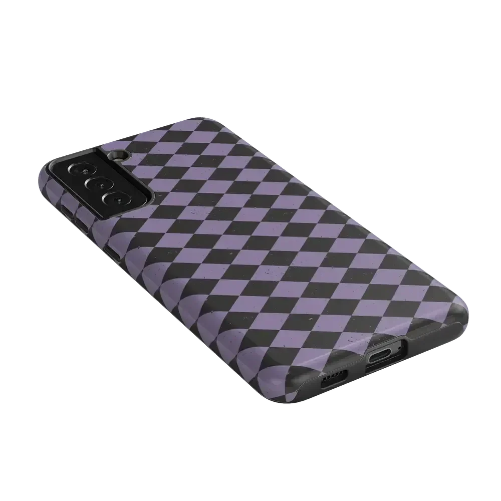 Midnight Hex | Purple Checkered Case Phone Case get.casely