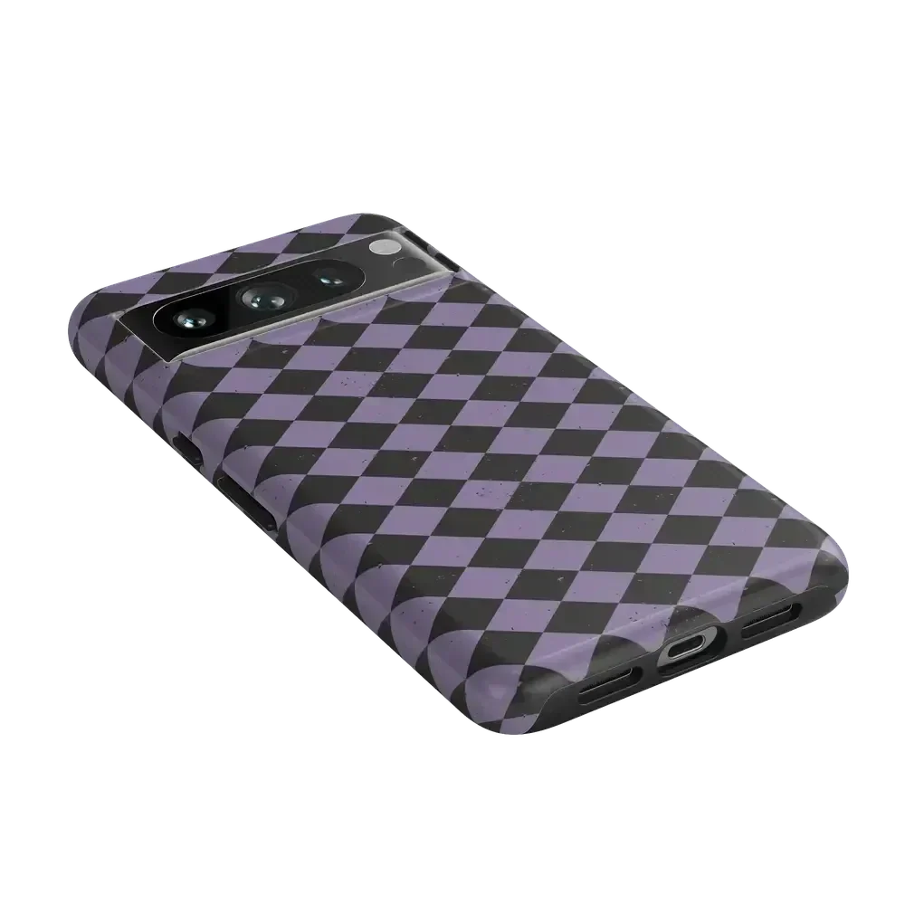 Midnight Hex | Purple Checkered Case Phone Case get.casely