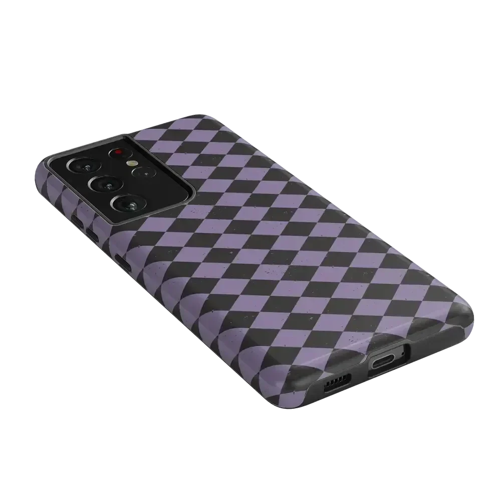 Midnight Hex | Purple Checkered Case Phone Case get.casely