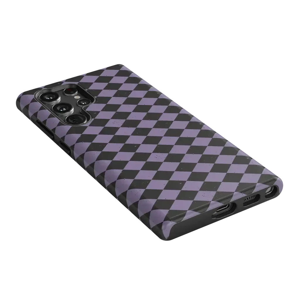 Midnight Hex | Purple Checkered Case Phone Case get.casely