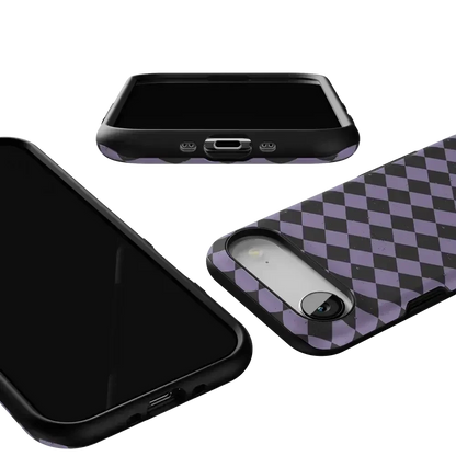 Midnight Hex | Purple Checkered Case Phone Case get.casely