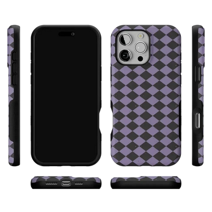 Midnight Hex | Purple Checkered Case Phone Case get.casely