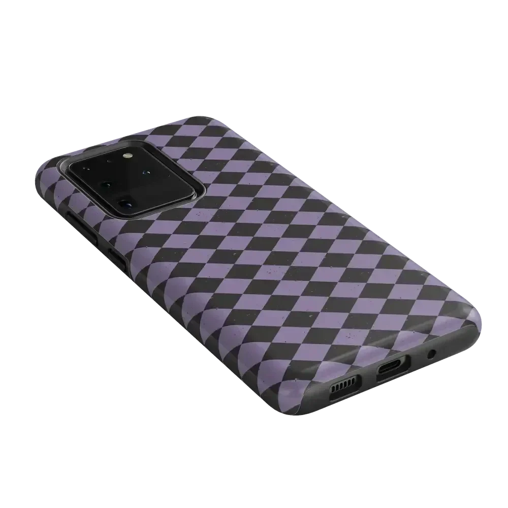 Midnight Hex | Purple Checkered Case Phone Case get.casely