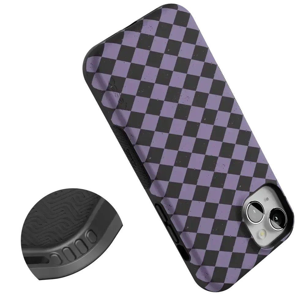 Midnight Hex | Purple Checkered Case Phone Case get.casely
