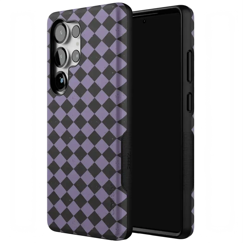 Midnight Hex | Purple Checkered Case Phone Case get.casely