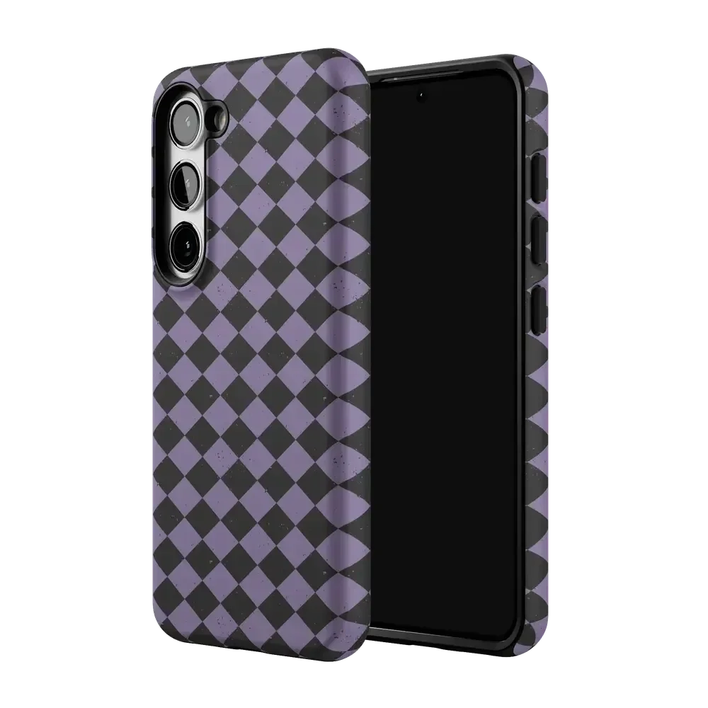 Midnight Hex | Purple Checkered Case Phone Case get.casely