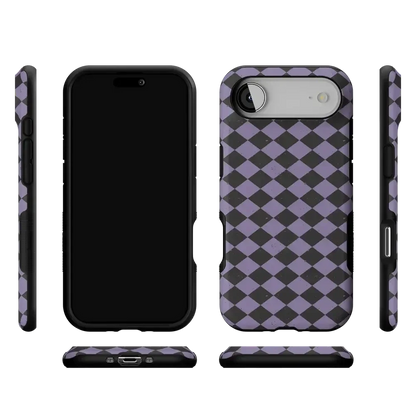 Midnight Hex | Purple Checkered Case Phone Case get.casely