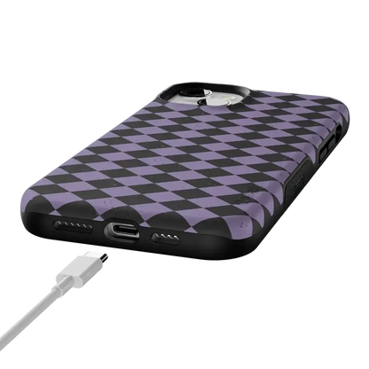 Midnight Hex | Purple Checkered Case Phone Case get.casely
