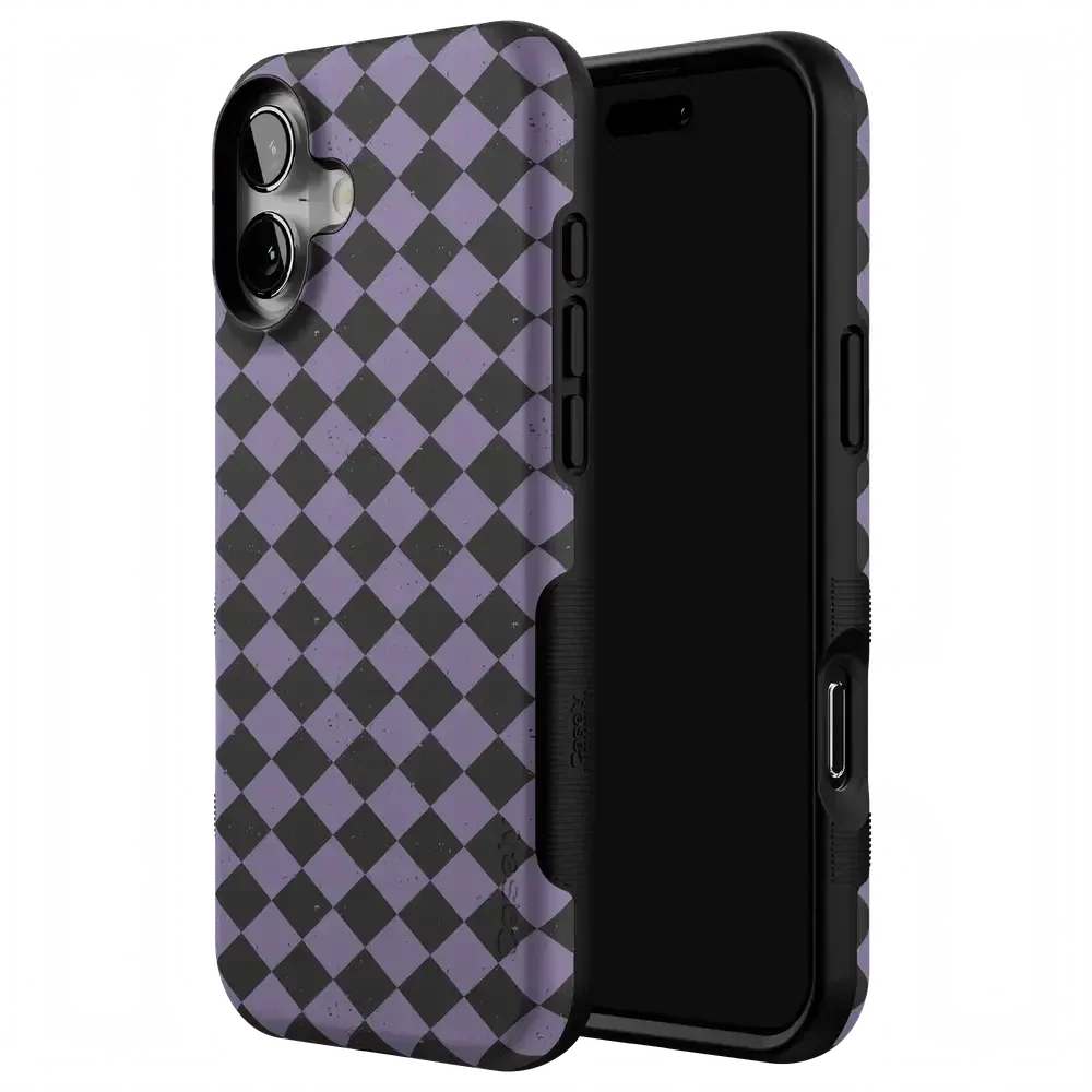 Midnight Hex | Purple Checkered Case Phone Case get.casely