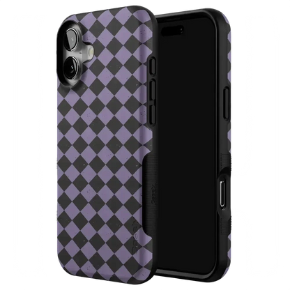 Midnight Hex | Purple Checkered Case Phone Case get.casely
