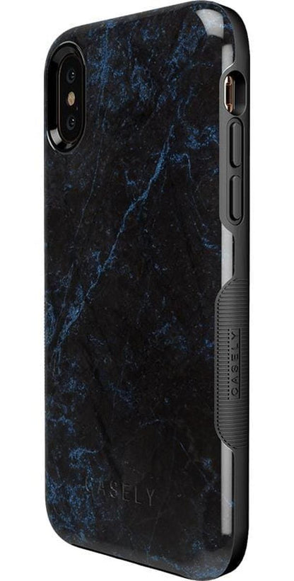 Midnight Marble | Black & Navy Case iPhone Case get.casely