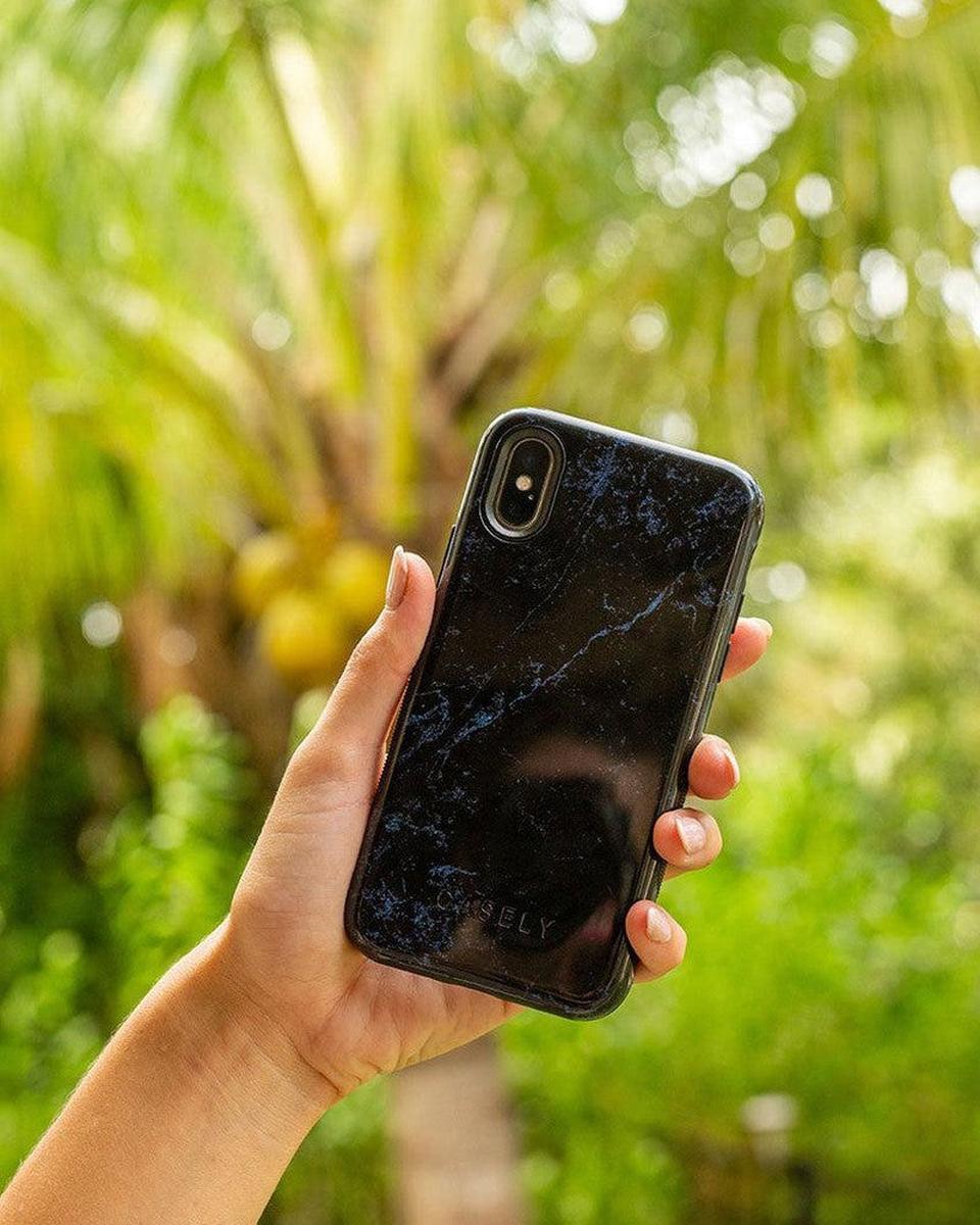 Midnight Marble | Black & Navy Case iPhone Case get.casely