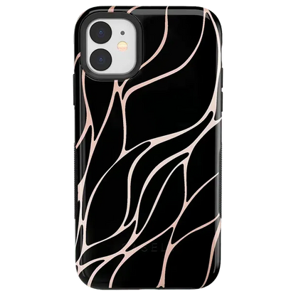 Midnight Ride | Black and Gold Metallic Waves Case iPhone Case get.casely Bold iPhone 11