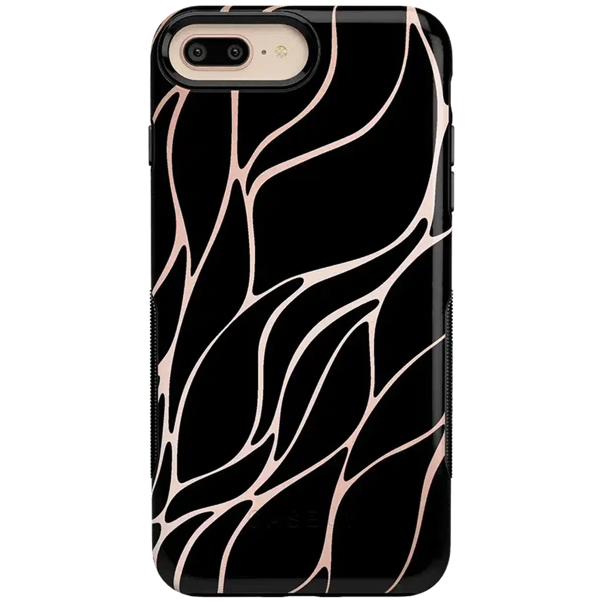 Midnight Ride | Black and Gold Metallic Waves Case iPhone Case get.casely Bold iPhone 6/7/8 Plus