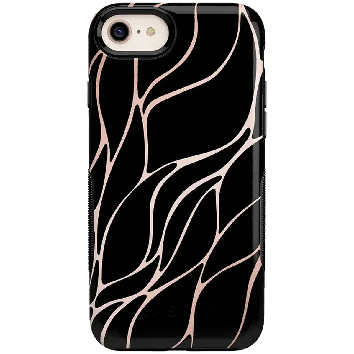 Midnight Ride | Black and Gold Metallic Waves Case iPhone Case get.casely Bold iPhone 6/7/8