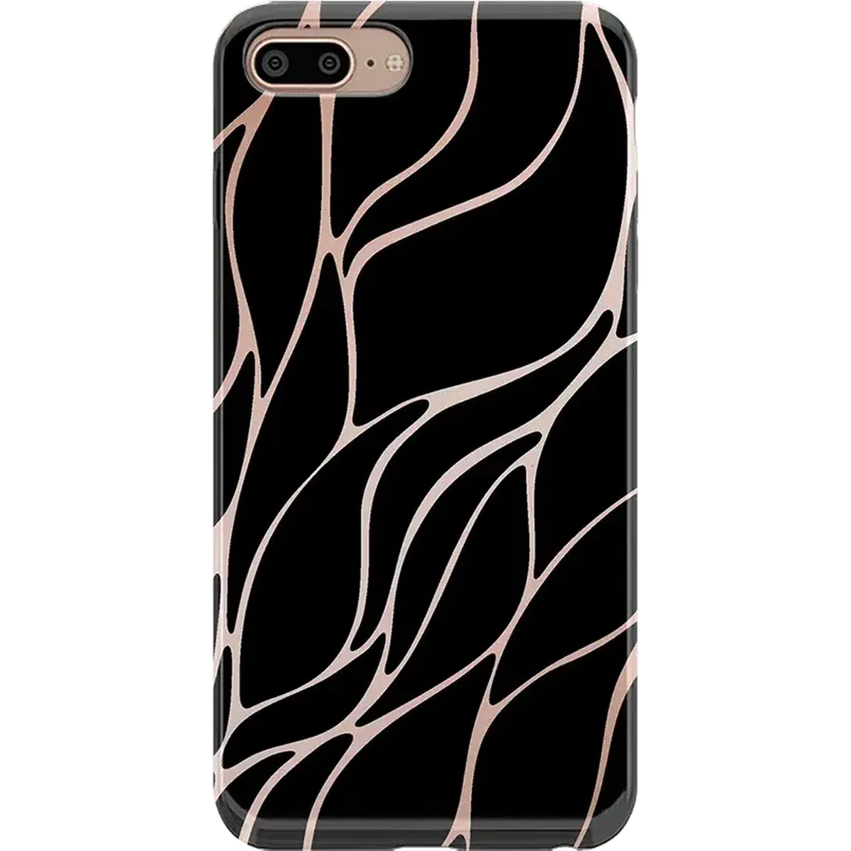 Midnight Ride | Black and Gold Metallic Waves Case iPhone Case get.casely Classic iPhone 6/7/8 Plus