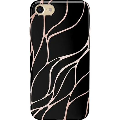 Midnight Ride | Black and Gold Metallic Waves Case iPhone Case get.casely Classic iPhone 6/7/8