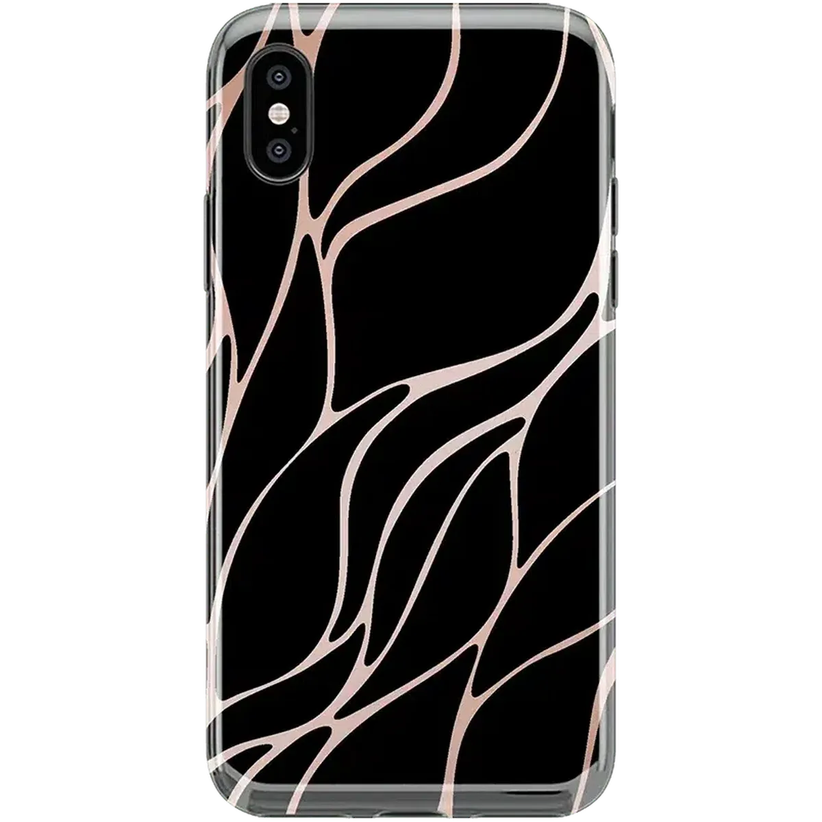 Midnight Ride | Black and Gold Metallic Waves Case iPhone Case get.casely Classic iPhone X / XS
