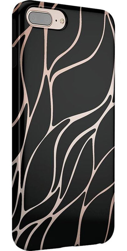 Midnight Ride | Black and Gold Metallic Waves Case iPhone Case get.casely