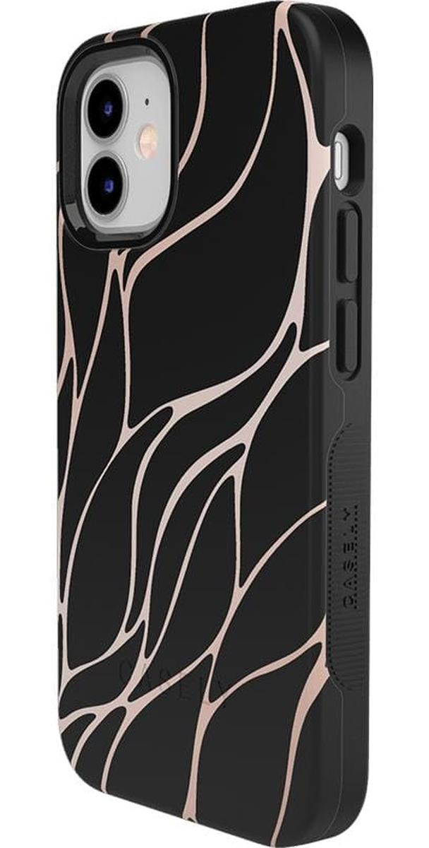 Midnight Ride | Black and Gold Metallic Waves Case iPhone Case get.casely