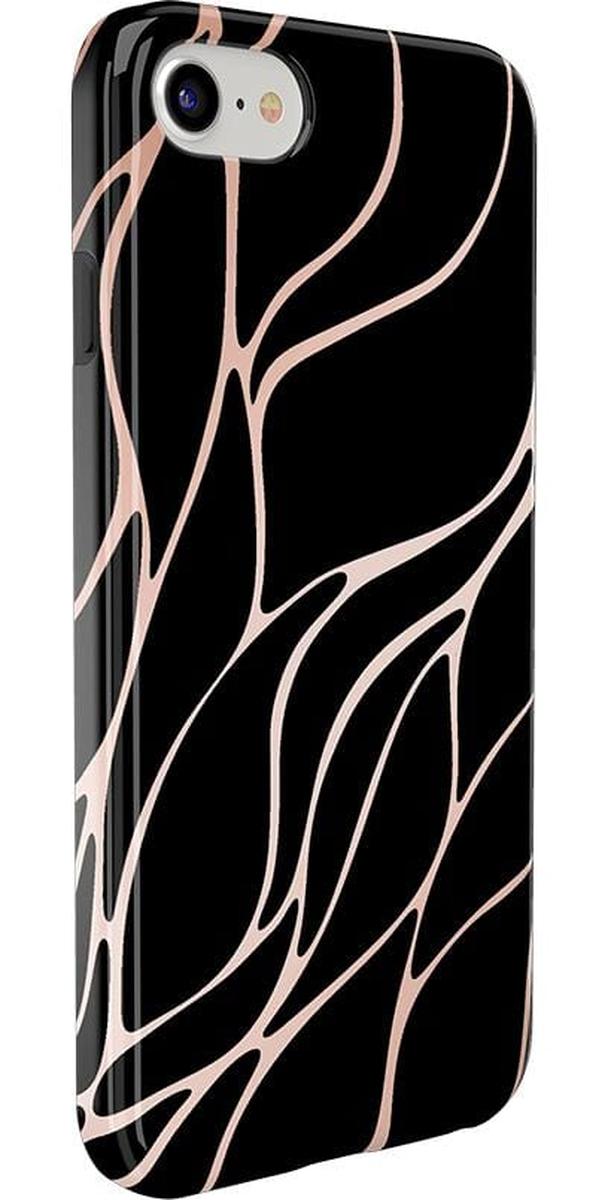 Midnight Ride | Black and Gold Metallic Waves Case iPhone Case get.casely
