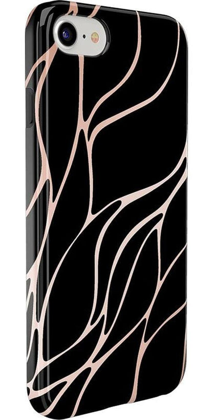 Midnight Ride | Black and Gold Metallic Waves Case iPhone Case get.casely