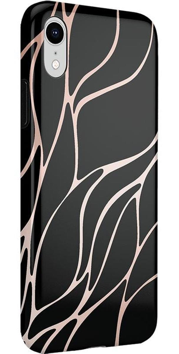 Midnight Ride | Black and Gold Metallic Waves Case iPhone Case get.casely