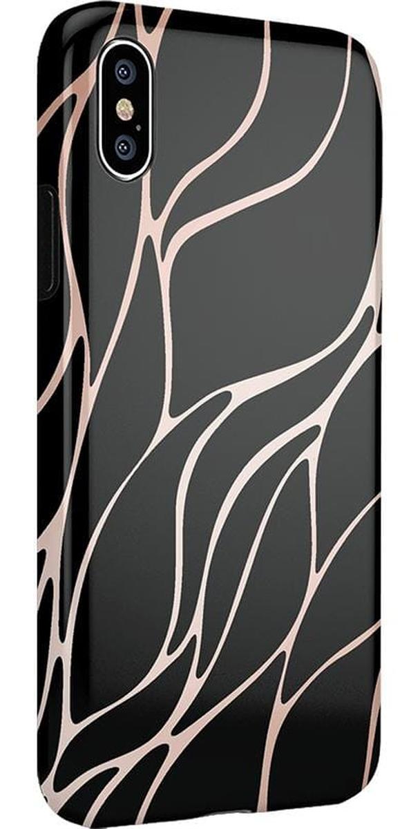 Midnight Ride | Black and Gold Metallic Waves Case iPhone Case get.casely