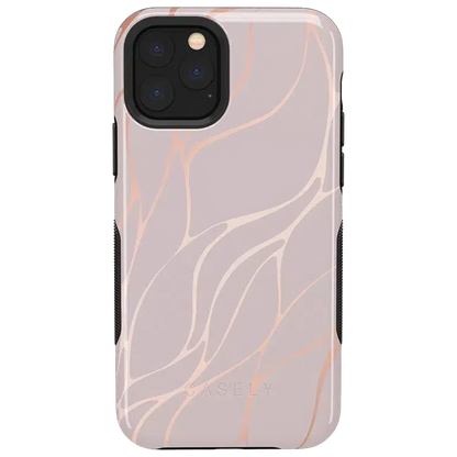 Midnight Ride | Pink and Gold Metallic Waves Case iPhone Case get.casely Bold iPhone 11 Pro