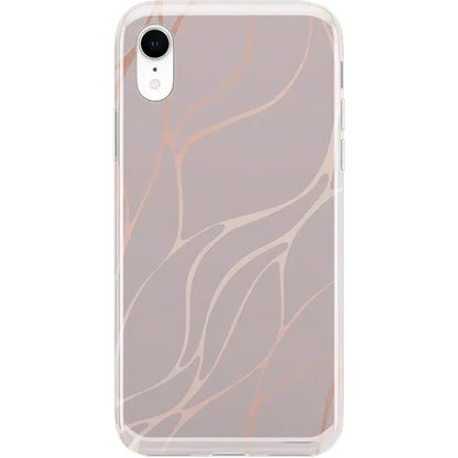 Midnight Ride | Pink and Gold Metallic Waves Case iPhone Case get.casely Classic iPhone XR